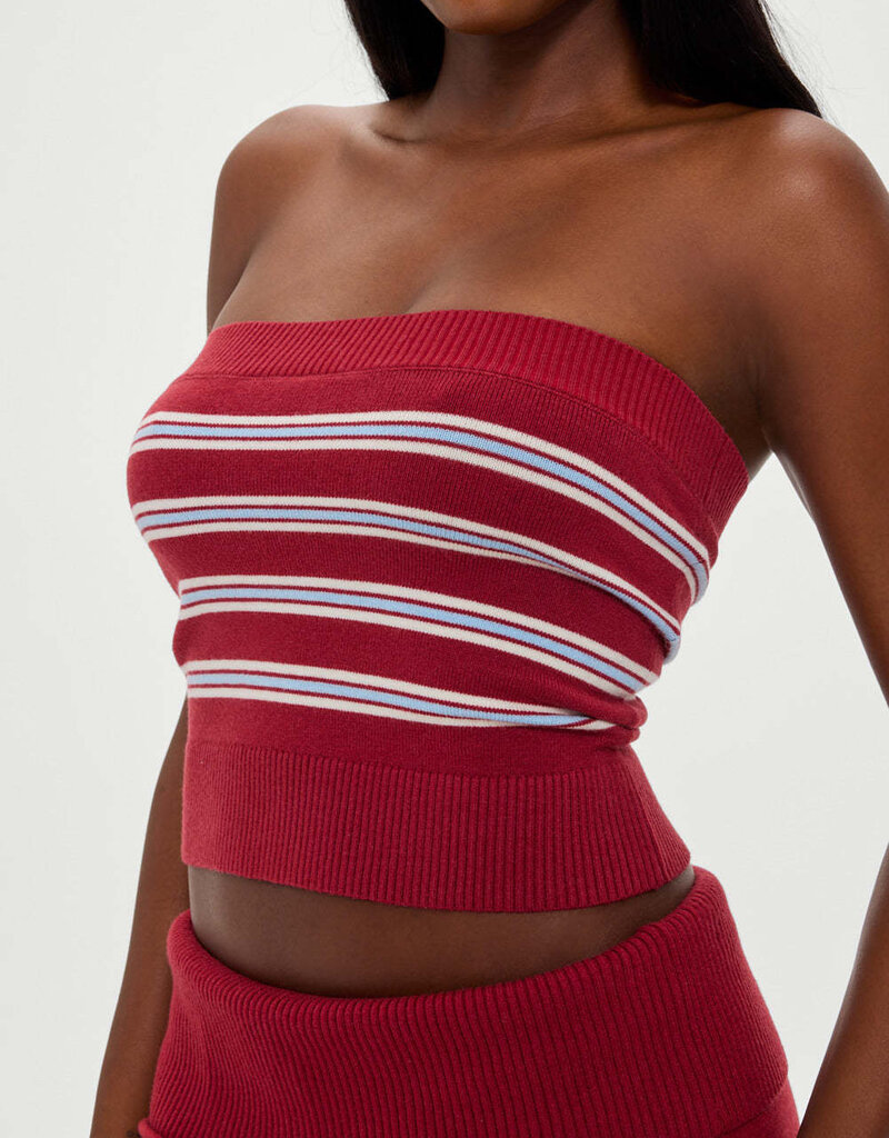 Frankies Bikinis Destiny Strapless Cloud Knit Top