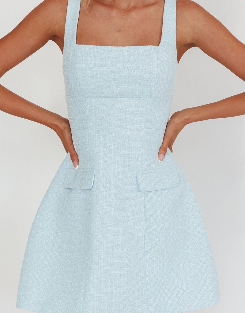 Tweed Double Pocket Fit & Flare Mini Dress