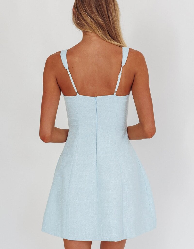 Tweed Double Pocket Fit & Flare Mini Dress