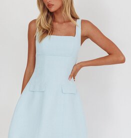 Tweed Double Pocket Fit & Flare Mini Dress