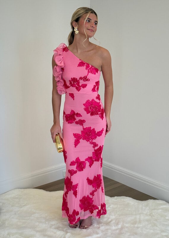 Reese One Shoulder Floral Maxi Dress