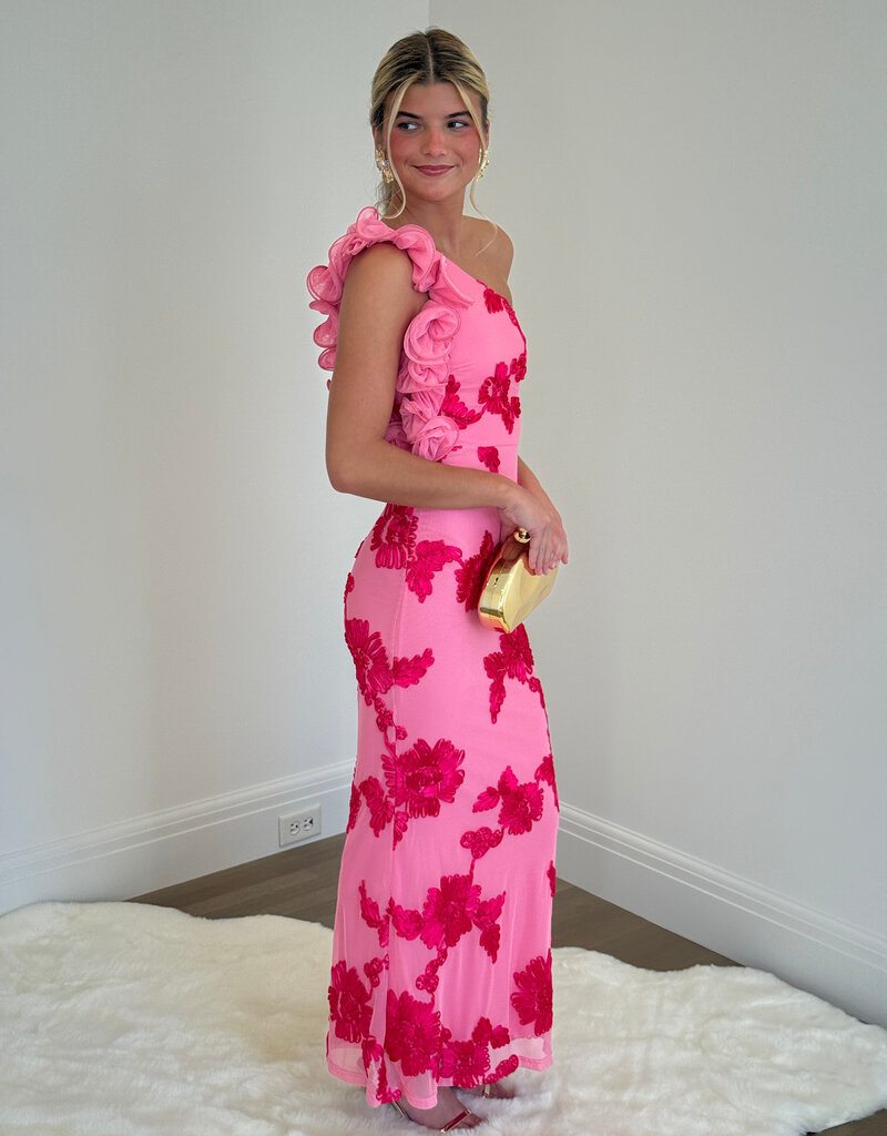 Reese One Shoulder Floral Maxi Dress