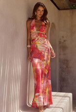 Xylia Halter Plunge Maxi Dress