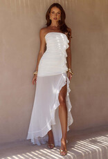 Andee Strapless Ruffle Maxi Dress