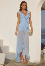 Blythe V Neck Frill Maxi Dress