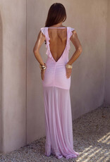 Blythe V Neck Frill Maxi Dress