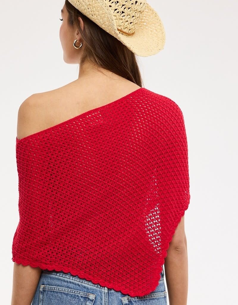 Knit One Shoulder Crochet Poncho