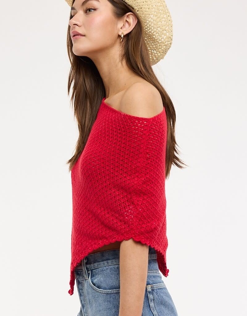 Knit One Shoulder Crochet Poncho