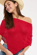 Knit One Shoulder Crochet Poncho