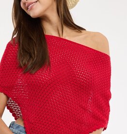 Knit One Shoulder Crochet Poncho