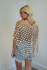 Paillette Poncho Top