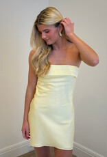 Macy Strapless Cowl Back Mini Dress