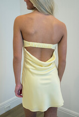 Macy Strapless Cowl Back Mini Dress