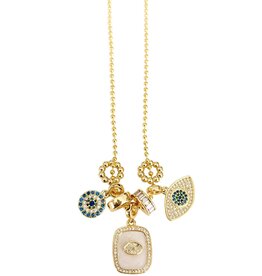 Oaklyn Triple Charm Necklace