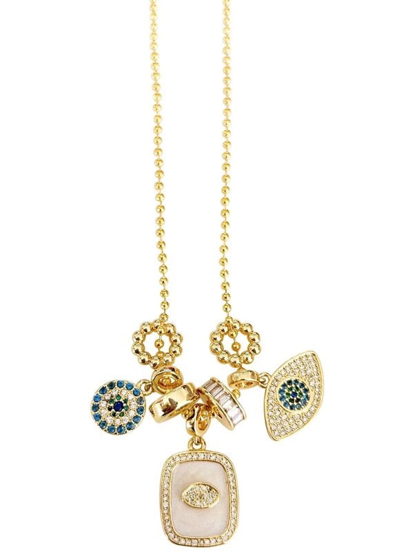 Oaklyn Triple Charm Necklace
