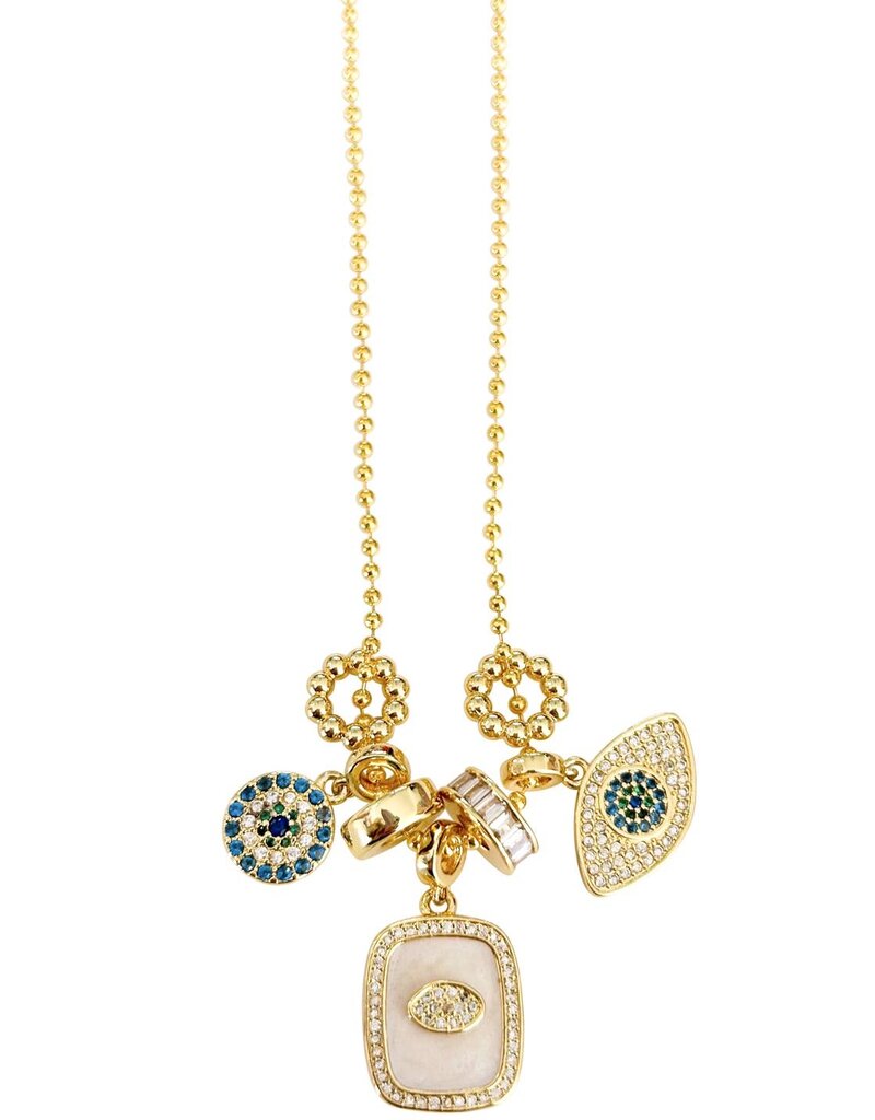 Oaklyn Triple Charm Necklace