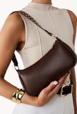 Billini Rae Studded Strap Shoulder Bag Fudge Gold