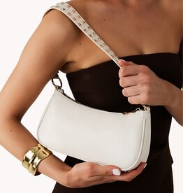 Billini Rae Studded Strap Shoulder Bag Ivory Gold