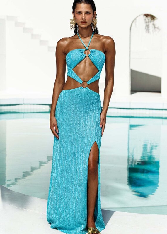 Double Loop Bandeau Long Maxi Dress