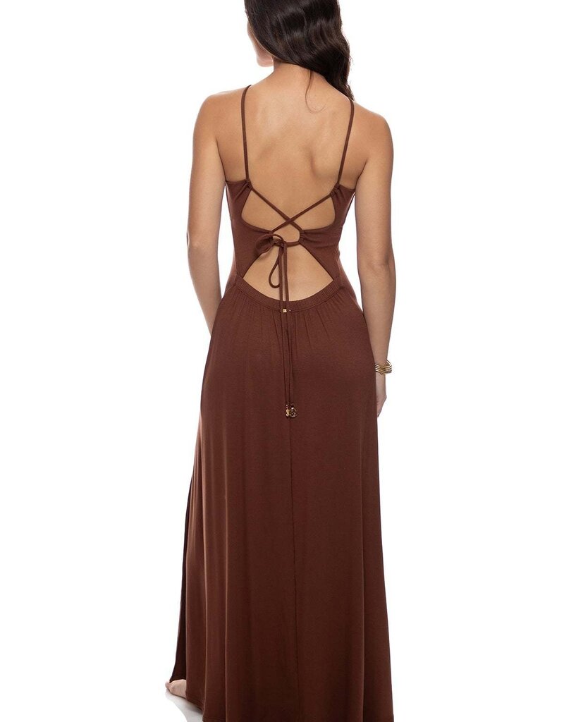 Luli Fama Halter Ring Long Maxi Dress