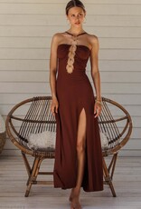 Luli Fama Halter Ring Long Maxi Dress