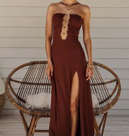 Luli Fama Halter Ring Long Maxi Dress