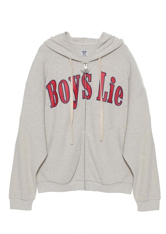 Boys Lie All Star Thermal Harley Zip Up Hoodie