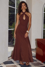 Sahara Keyhole Halter Maxi Dress