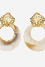 Kenle Shell Earring - Marble