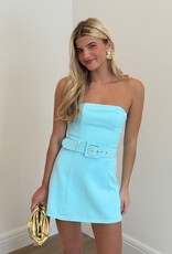 Ava Strapless Belted Skort Mini Dress