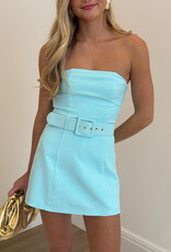 Ava Strapless Belted Skort Mini Dress
