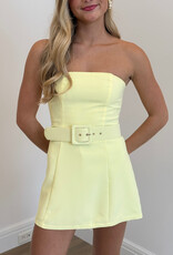 Ava Strapless Belted Skort Mini Dress