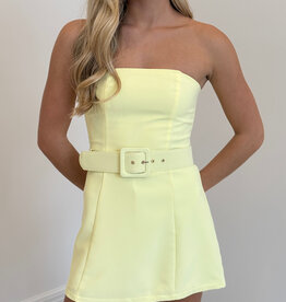 Ava Strapless Belted Skort Mini Dress