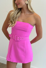 Ava Strapless Belted Skort Mini Dress