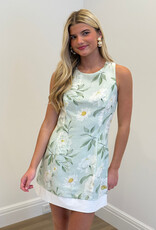 Floral Sleeveless Tie Back Mini Dress