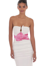 Lucy In The Sky Embellished Floral Strapless Bodycon Maxi Dress