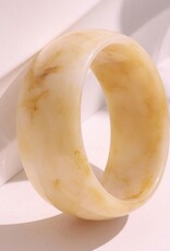 Irregular Translucent Cuff Bracelet Cream