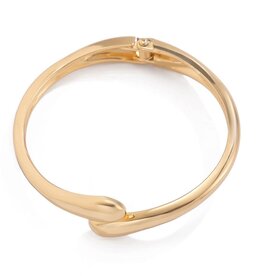 East West Thin Hinged Cuff Bracelet Gold