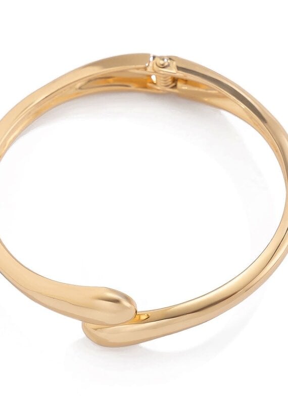 East West Thin Hinged Cuff Bracelet Gold