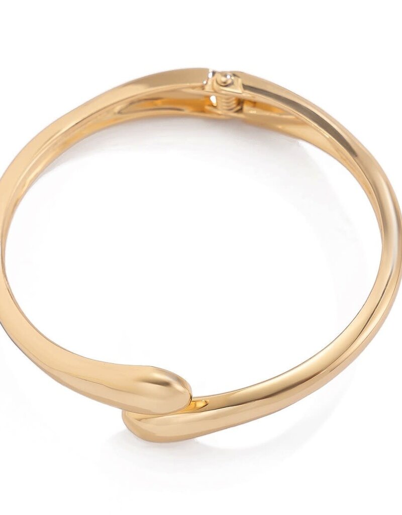 East West Thin Hinged Cuff Bracelet Gold