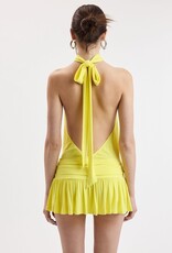 Valerie Mock Neck Halter Backless Crop Top