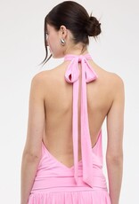 Valerie Mock Neck Halter Backless Crop Top