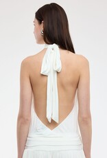 Valerie Mock Neck Halter Backless Crop Top