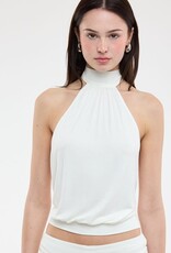 Valerie Mock Neck Halter Backless Crop Top