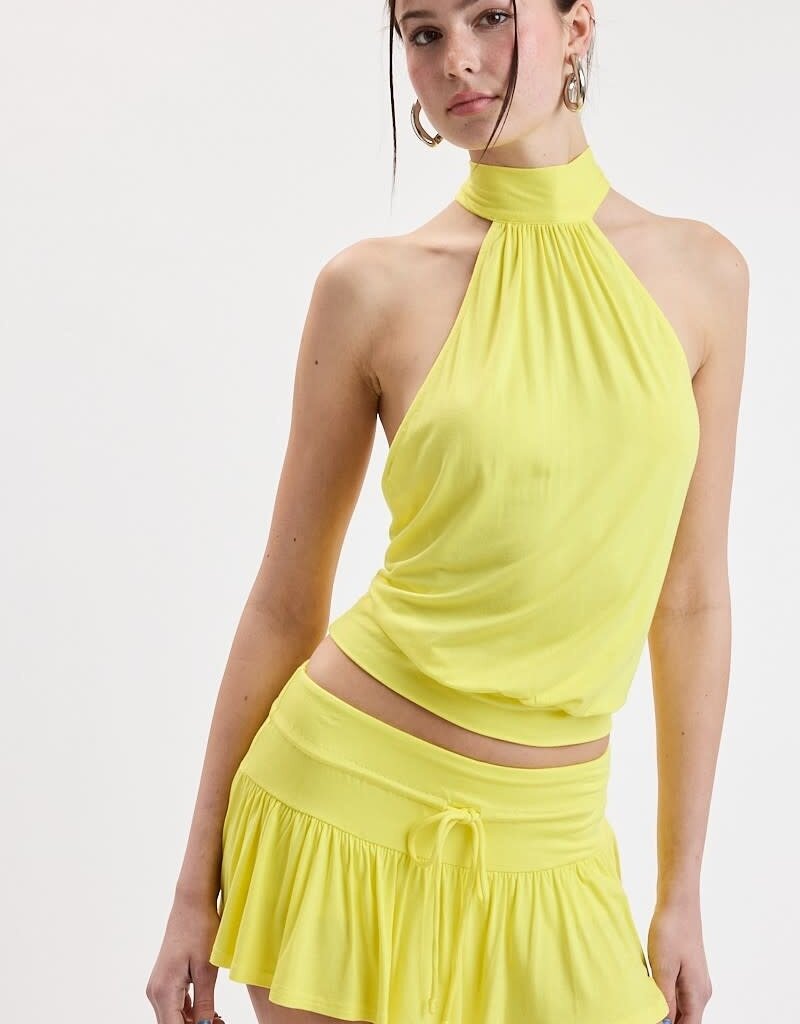 Valerie Front Tie Micro Skort Mini Skirt