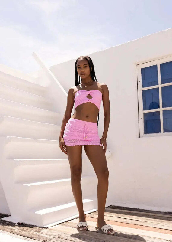 Cosmo Crochet Skort Mini Skirt