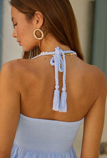 Marcella Ring Detail Flowy Crop Top