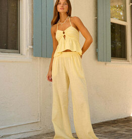 Marcella Ring Detail Flowy Crop Top