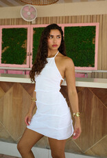 Noa Frayed Textured Mini Dress