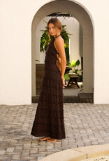 Scarlett Frayed Textured Maxi Dress